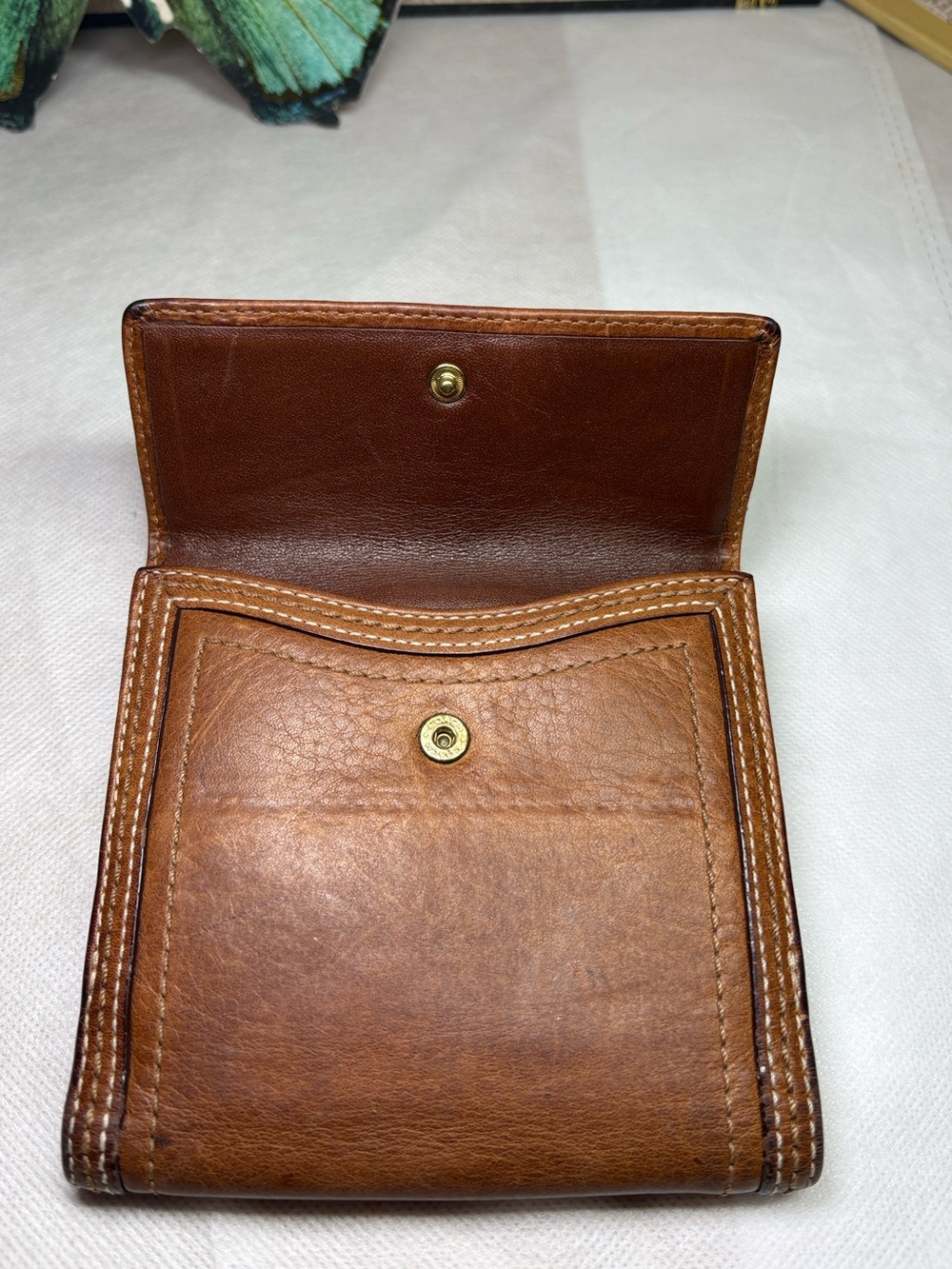 Coach Hamptons Soho Buckle Brown Leather Bifold Compact Wallet - Picture 6 of 12